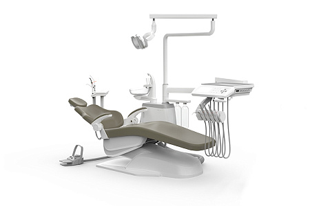 SILVERFOX 8000B-CRS0 LIGHT – Стоматологическая установка с нижней подачей и мягкой обивкой